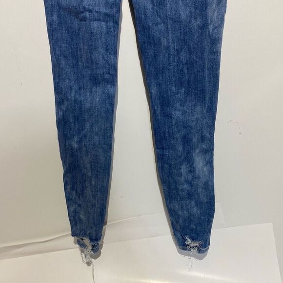 American Eagle Outfitters Women's Blue Distressed Hi-Rise Jegging Jeans Size 4 - Picture 8 of 11